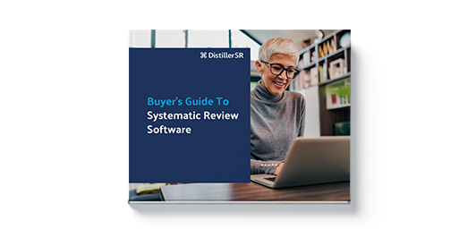 Mockup of Buyer's Guide to Systematic Review Software Ebook