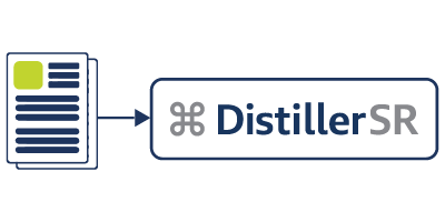 Document icon pointing to DistillerSR