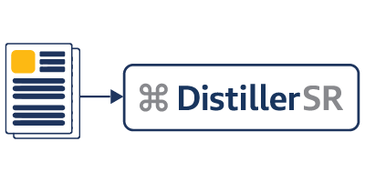 Document icon pointing to DistillerSR